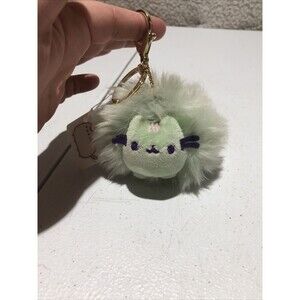 Pusheen Green Pom Pom Plush Keychain Gund